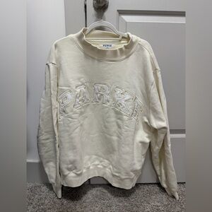 Parke Large/XL Cream Mockneck Sweatshirt. ⚡️💕